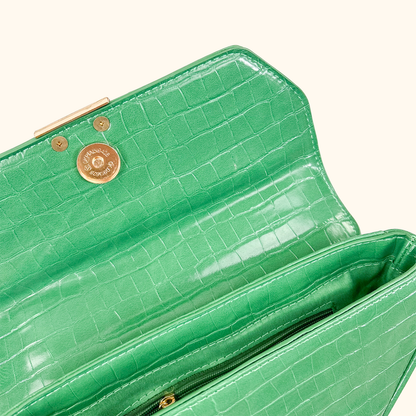 Koko Croc Green Triangle Bag Koko
