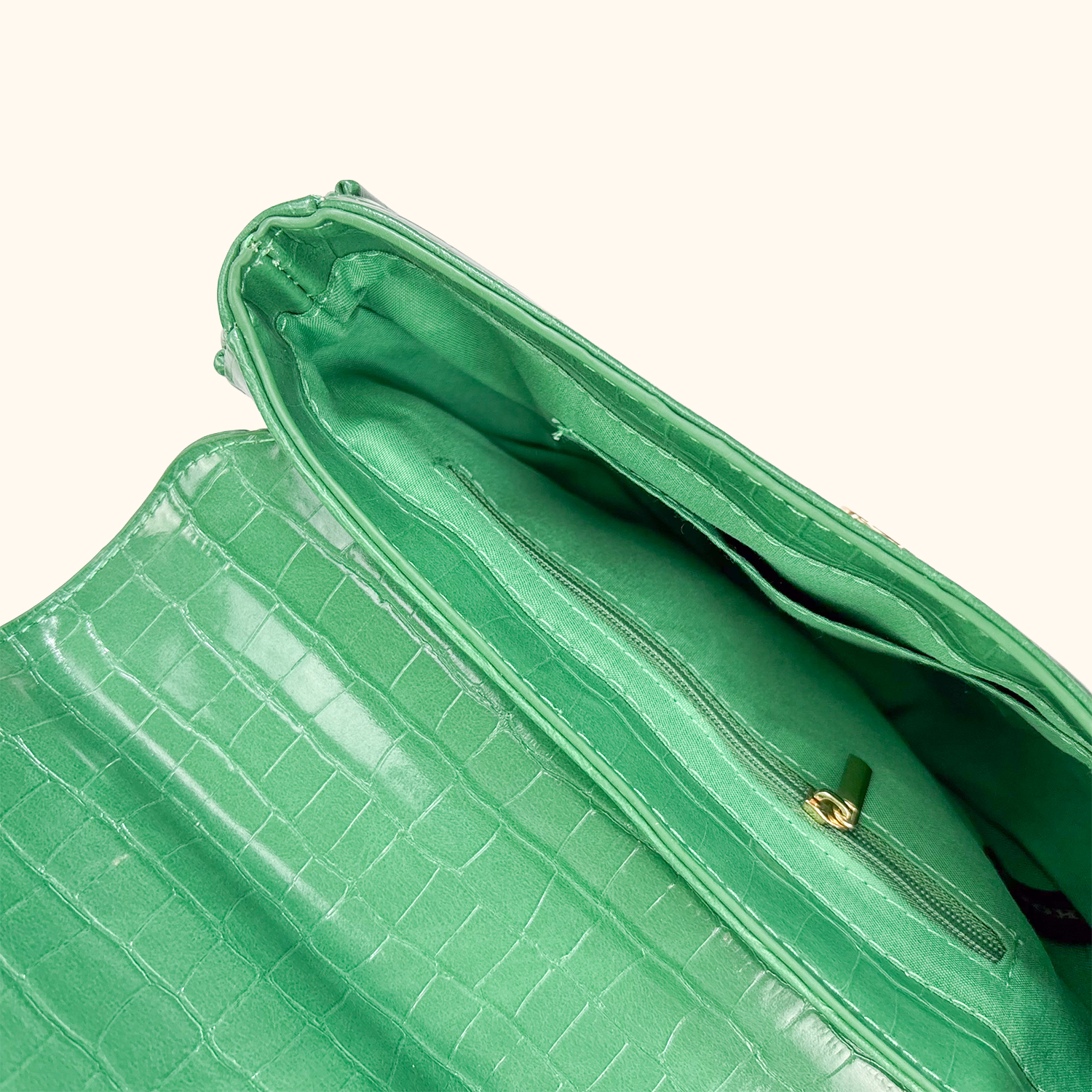 Koko Croc Green Triangle Bag Koko