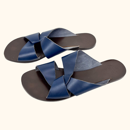 ATP Atelier Allai Navy Leather Sandals - Size 6 ATP Atelier