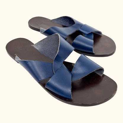 ATP Atelier Allai Navy Leather Sandals - Size 6 ATP Atelier