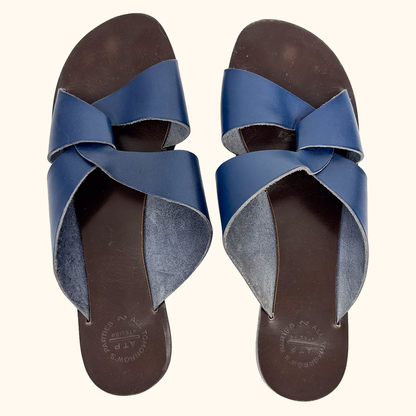 ATP Atelier Allai Navy Leather Sandals - Size 6 ATP Atelier
