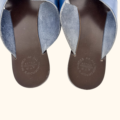 ATP Atelier Allai Navy Leather Sandals - Size 6 ATP Atelier