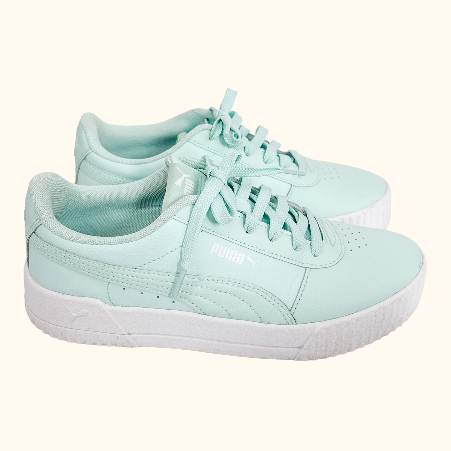 Puma Carina Mint Green Trainers - Size 6 Puma