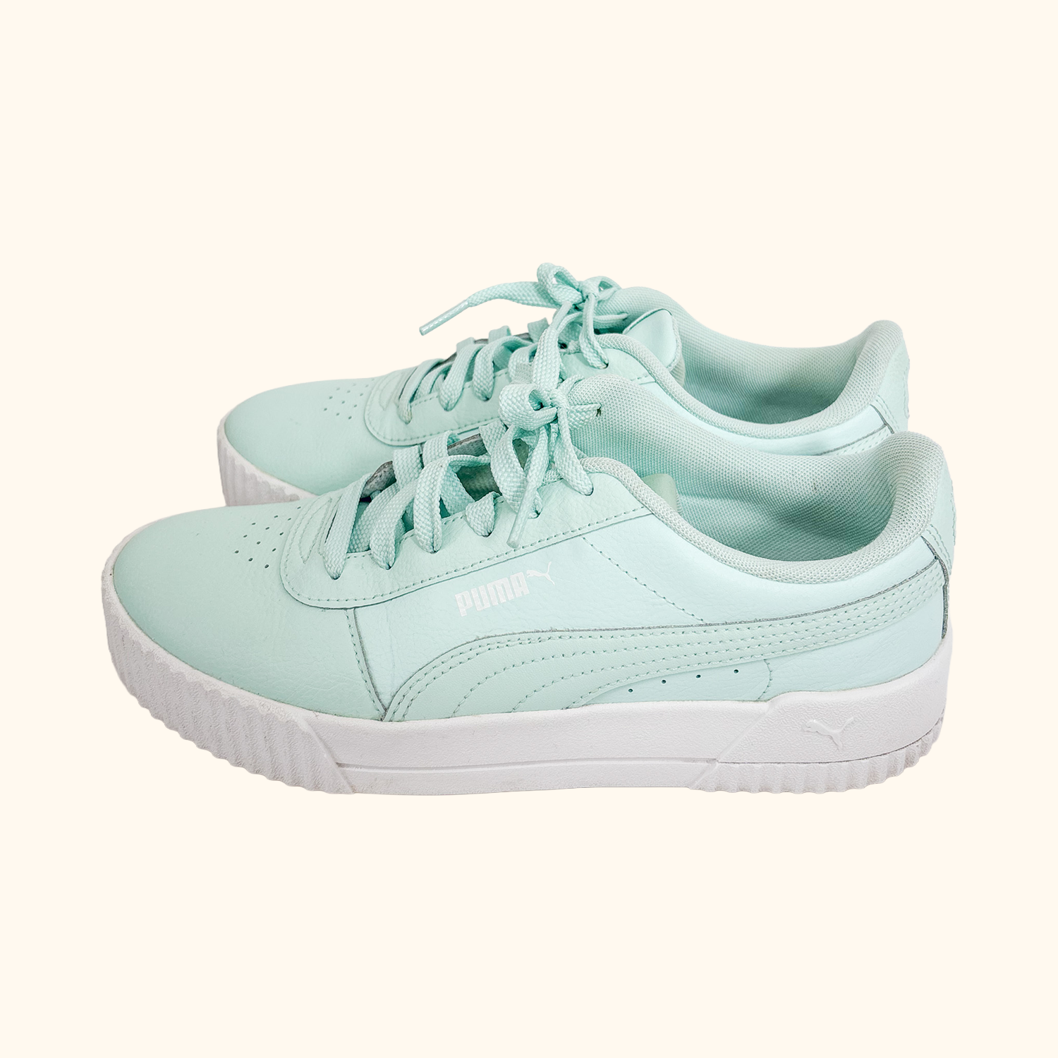 Puma Carina Mint Green Trainers - Size 6 Puma