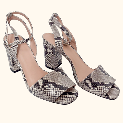 Whistles Hale Snake Print Sandals - Size 7 Whistles
