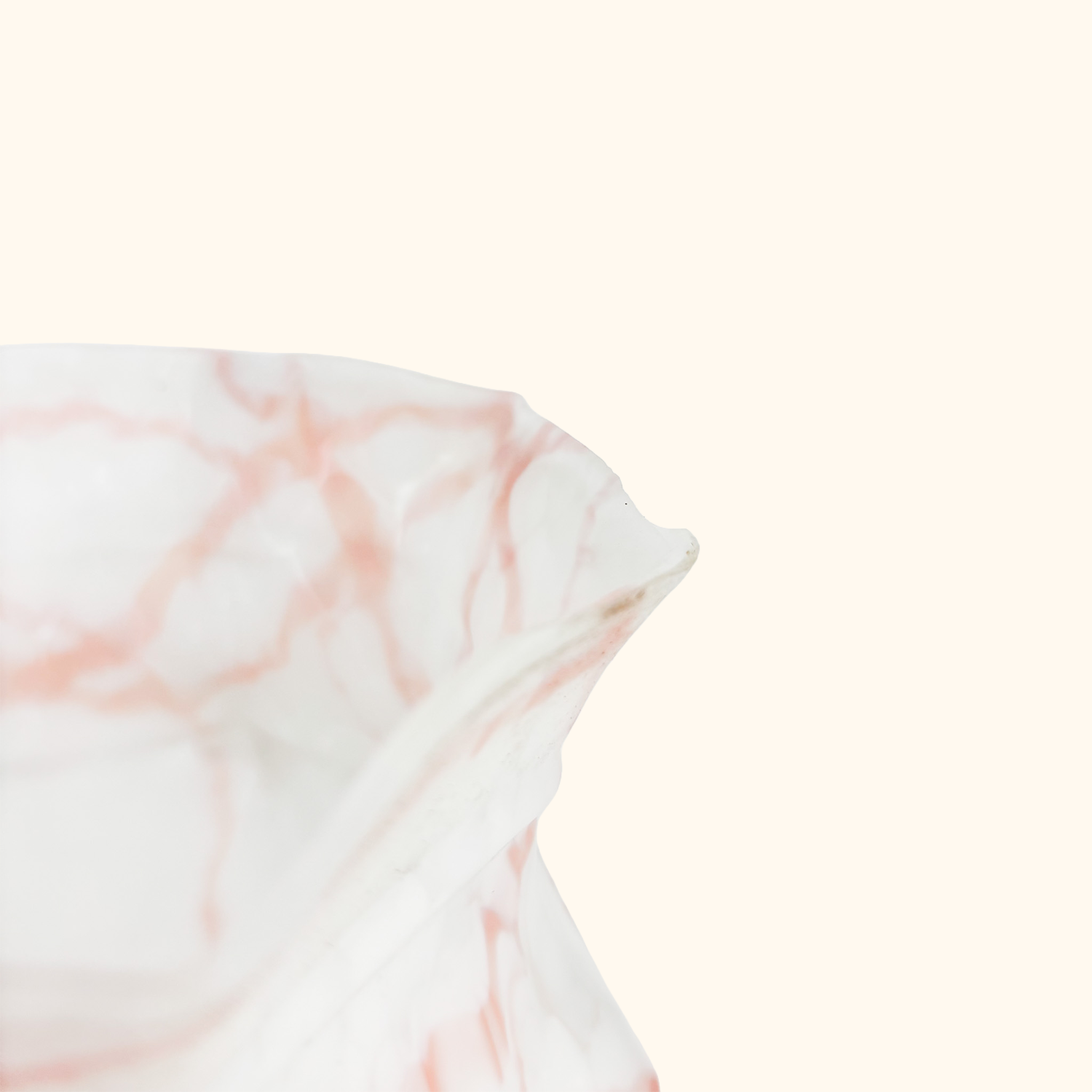 Vintage 1930s Pink Marble Glass Ceiling Shade Sunshine Thrift