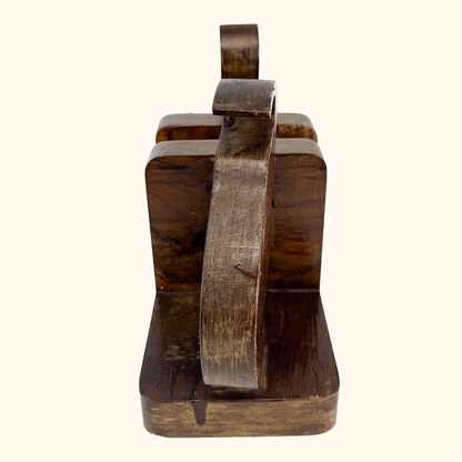 Solid Wood Elephant Hand Carved Bookends Sunshine Thrift