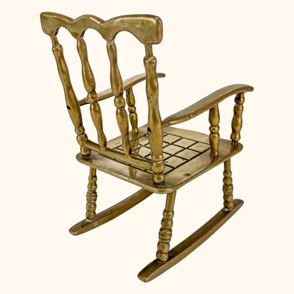 Solid Brass Rocking Chair Ornament Sunshine Thrift