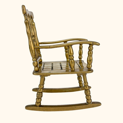 Solid Brass Rocking Chair Ornament Sunshine Thrift