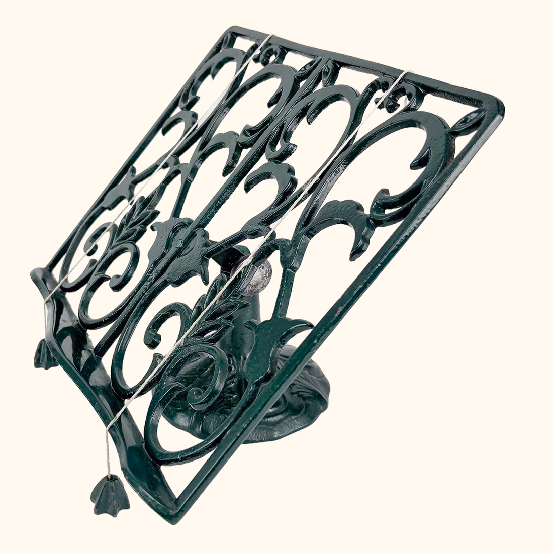 Cast Iron Dark Green Cookbook Stand Sunshine Thrift