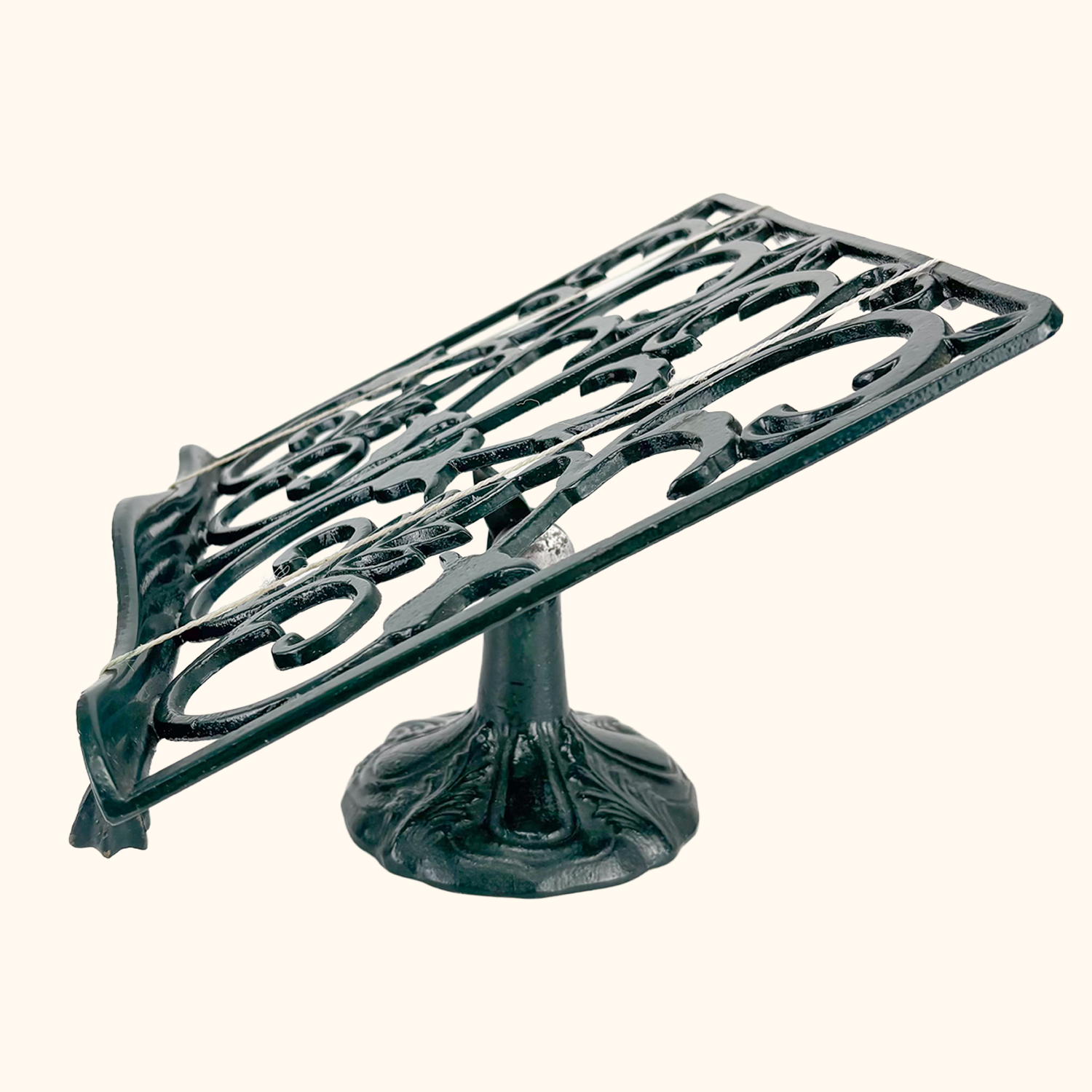 Cast Iron Dark Green Cookbook Stand Sunshine Thrift