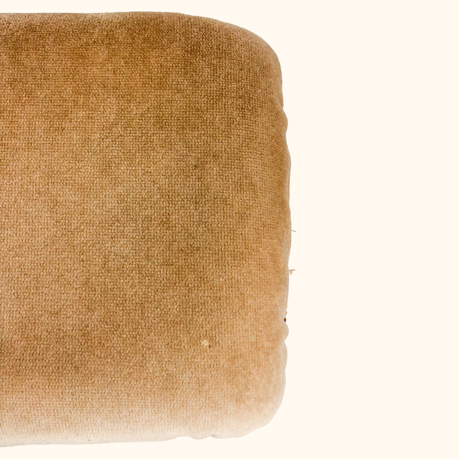 Champagne Velvet Fringe Footstool Sunshine Thrift