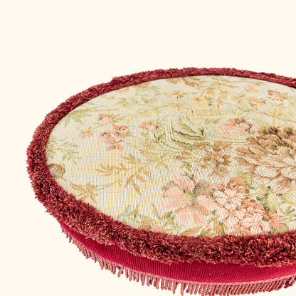 Vintage Sherborne Upholstered Tapestry Footstool Sherborne