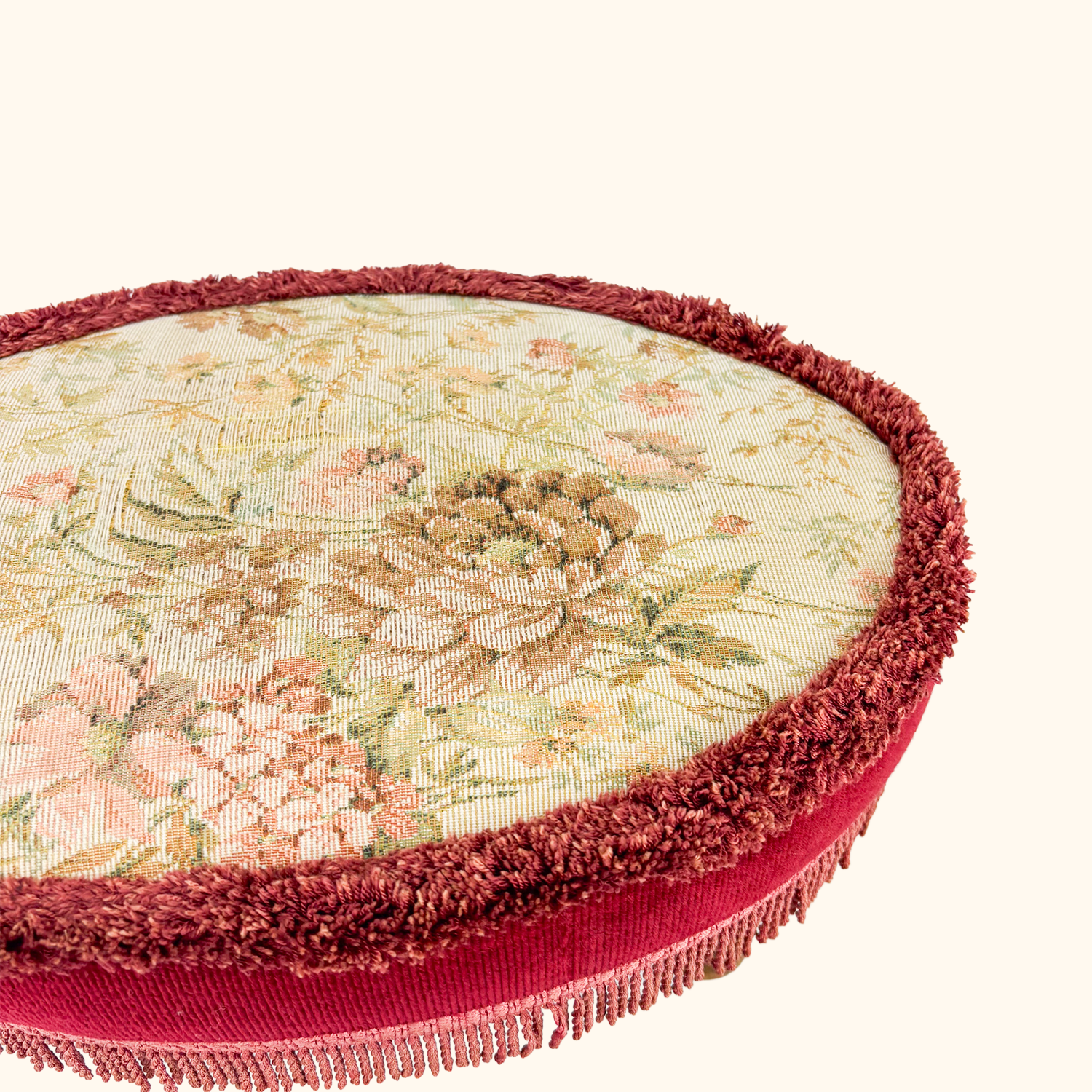 Vintage Sherborne Upholstered Tapestry Footstool Sherborne