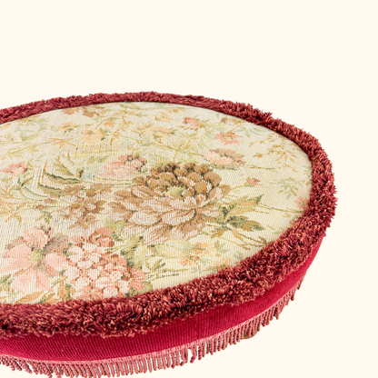 Vintage Sherborne Upholstered Tapestry Footstool Sherborne