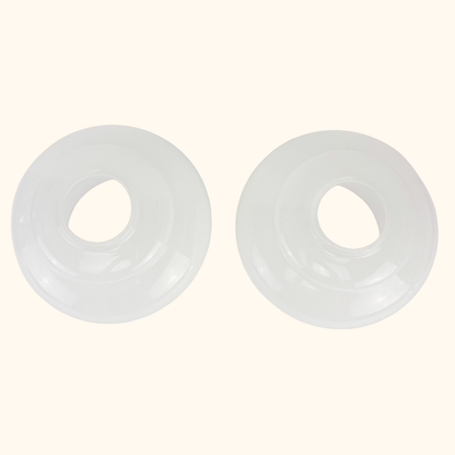 Vintage White Opaline Glass Pendant Light Shades Pair Sunshine Thrift