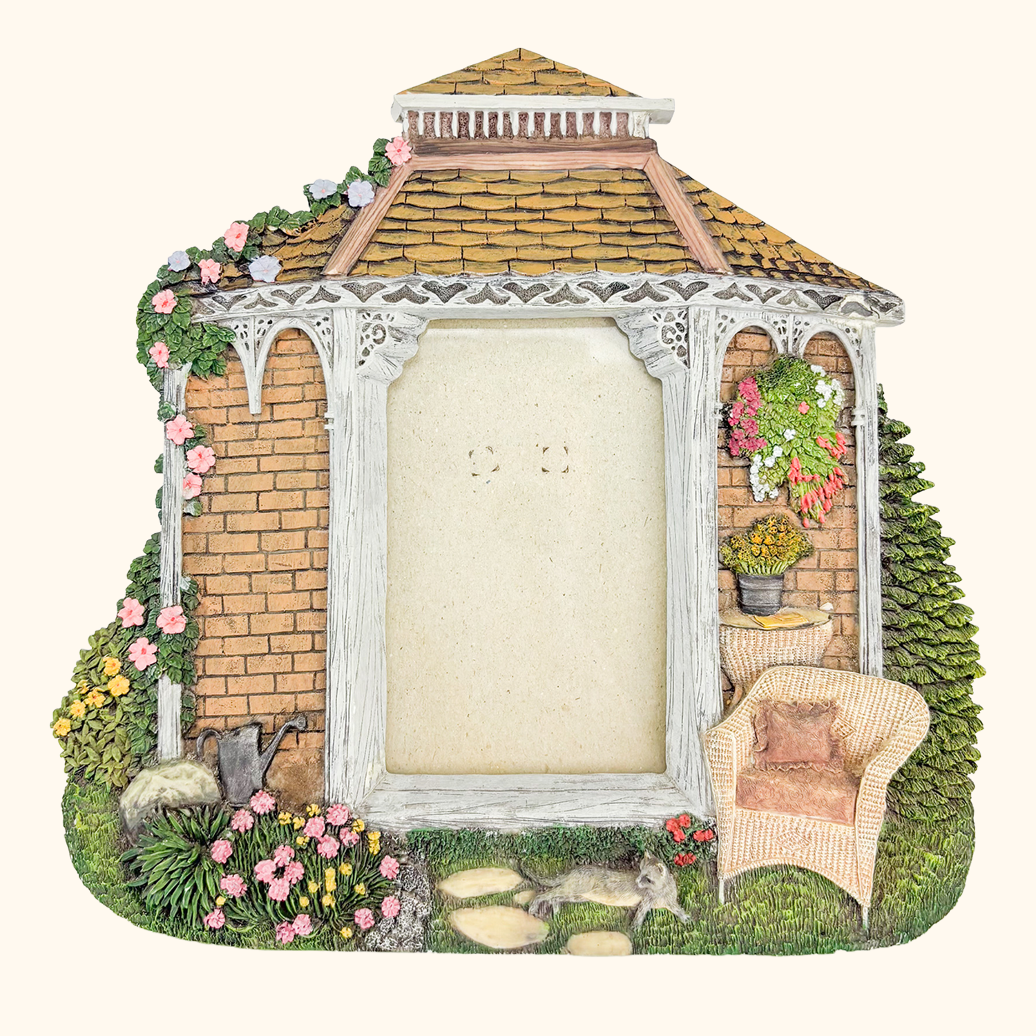 Country Cottage Garden Resin Picture Frame Sunshine Thrift