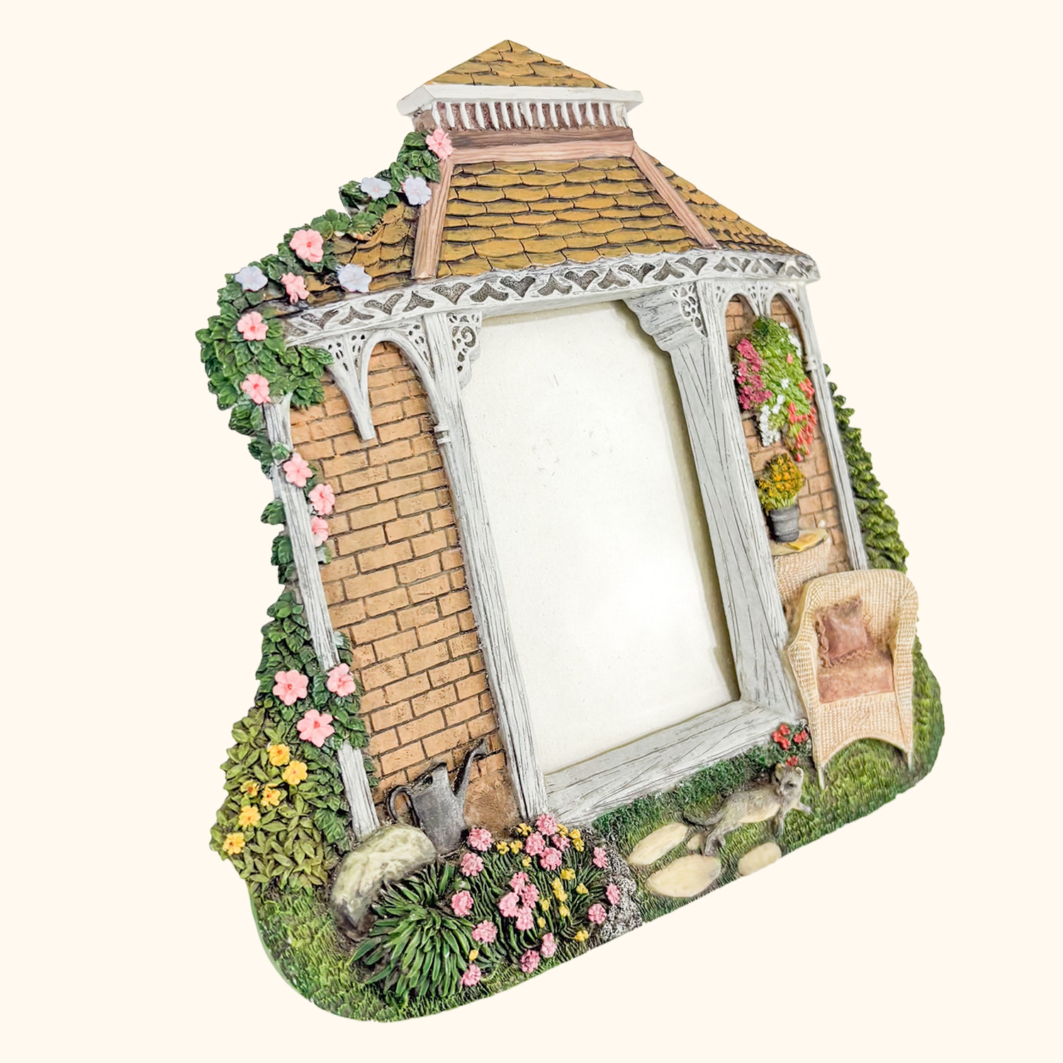 Country Cottage Garden Resin Picture Frame Sunshine Thrift