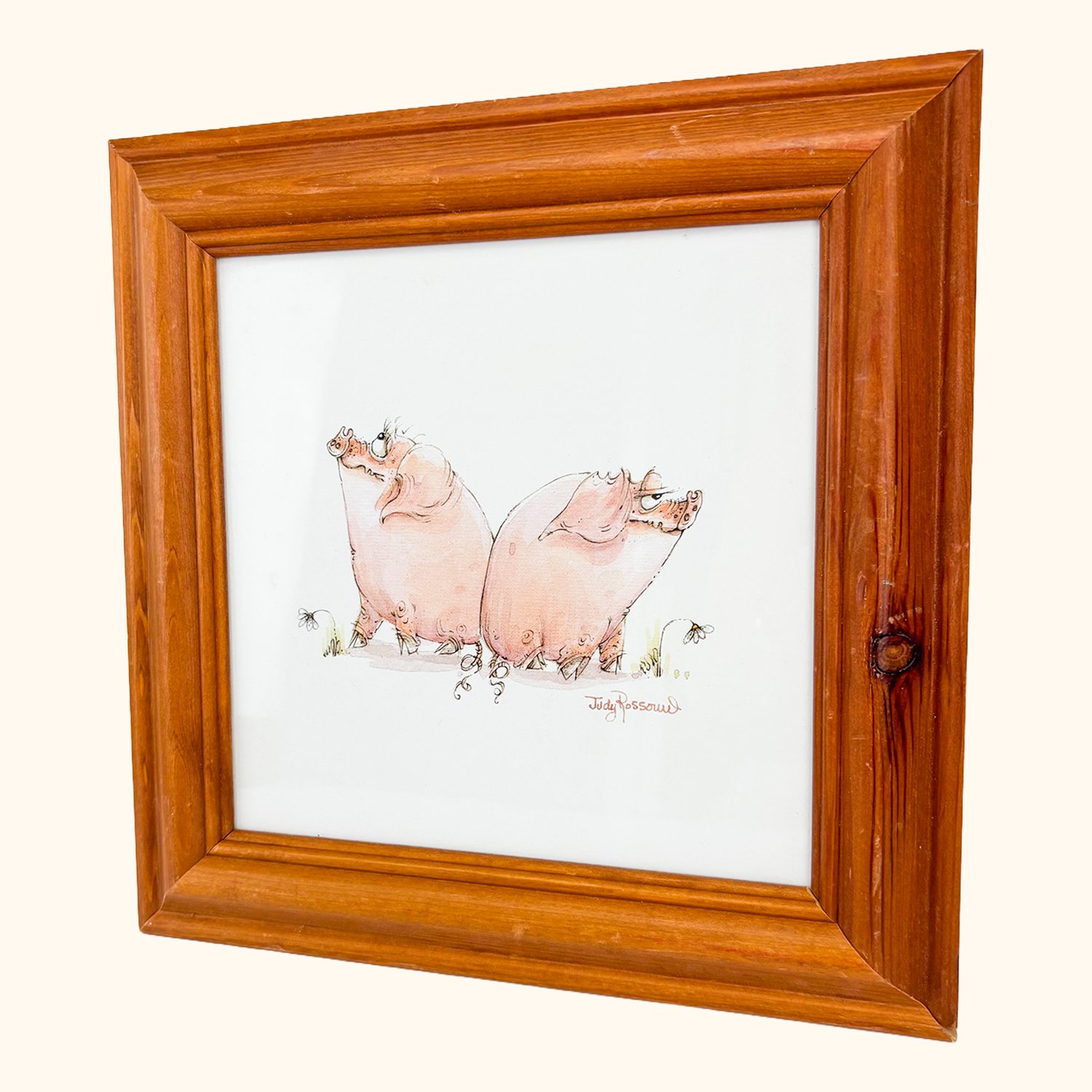 Judy Rossouw Whimsical Pigs Framed Print Judy Rossouw