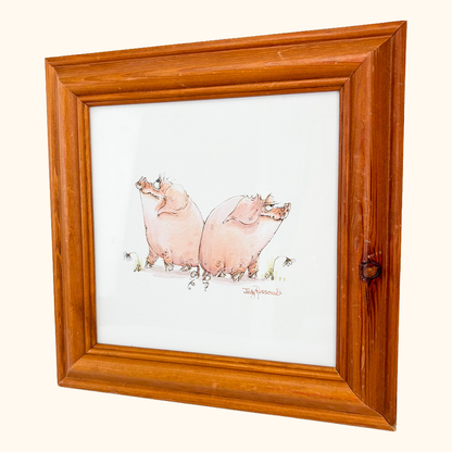 Judy Rossouw Whimsical Pigs Framed Print Judy Rossouw