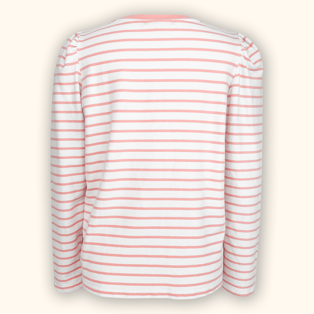 Oliver Bonas Striped Pink &amp; White Long Sleeve Top - Size 12
