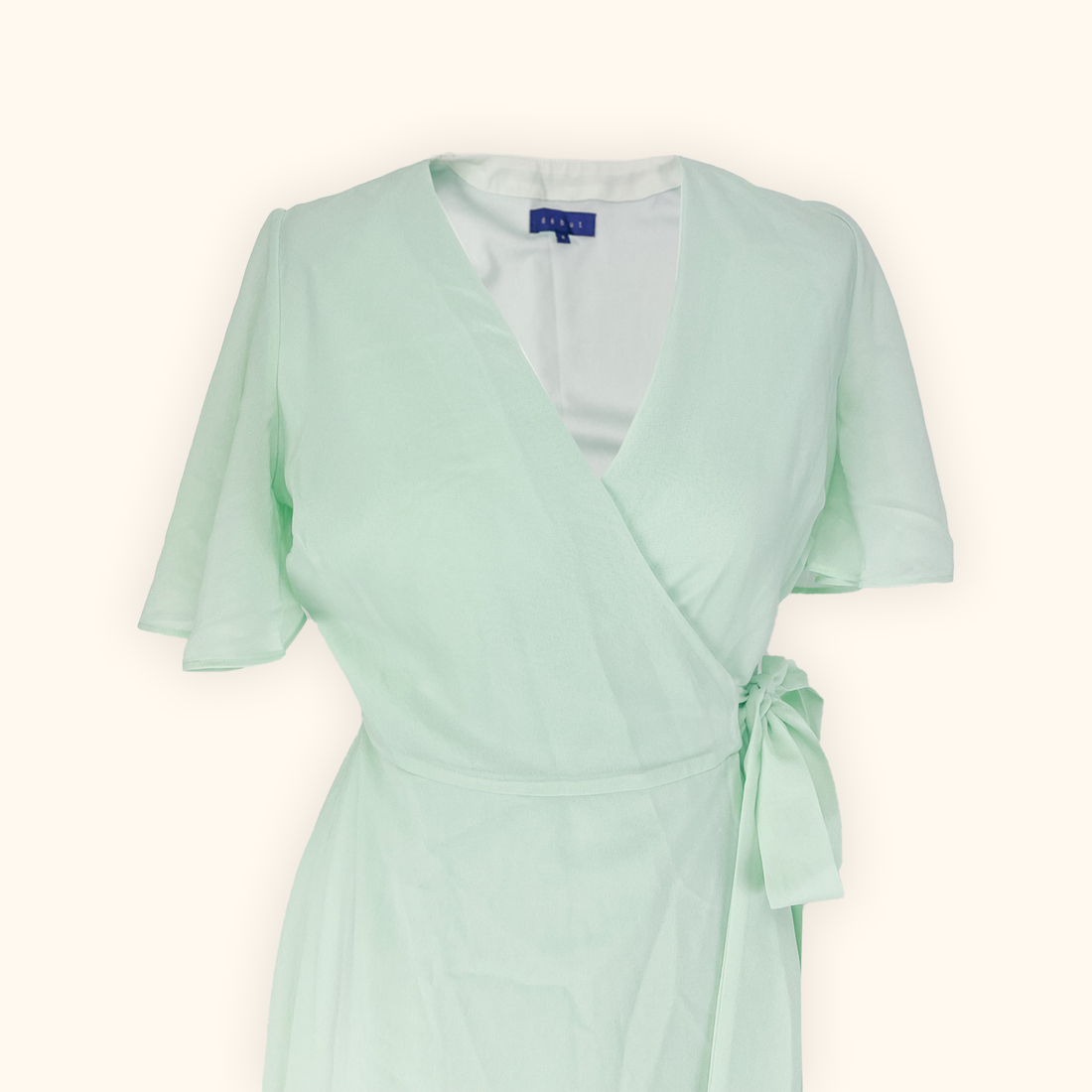 Debut Mint Green Ruffle Chiffon Maxi Dress - Size 8