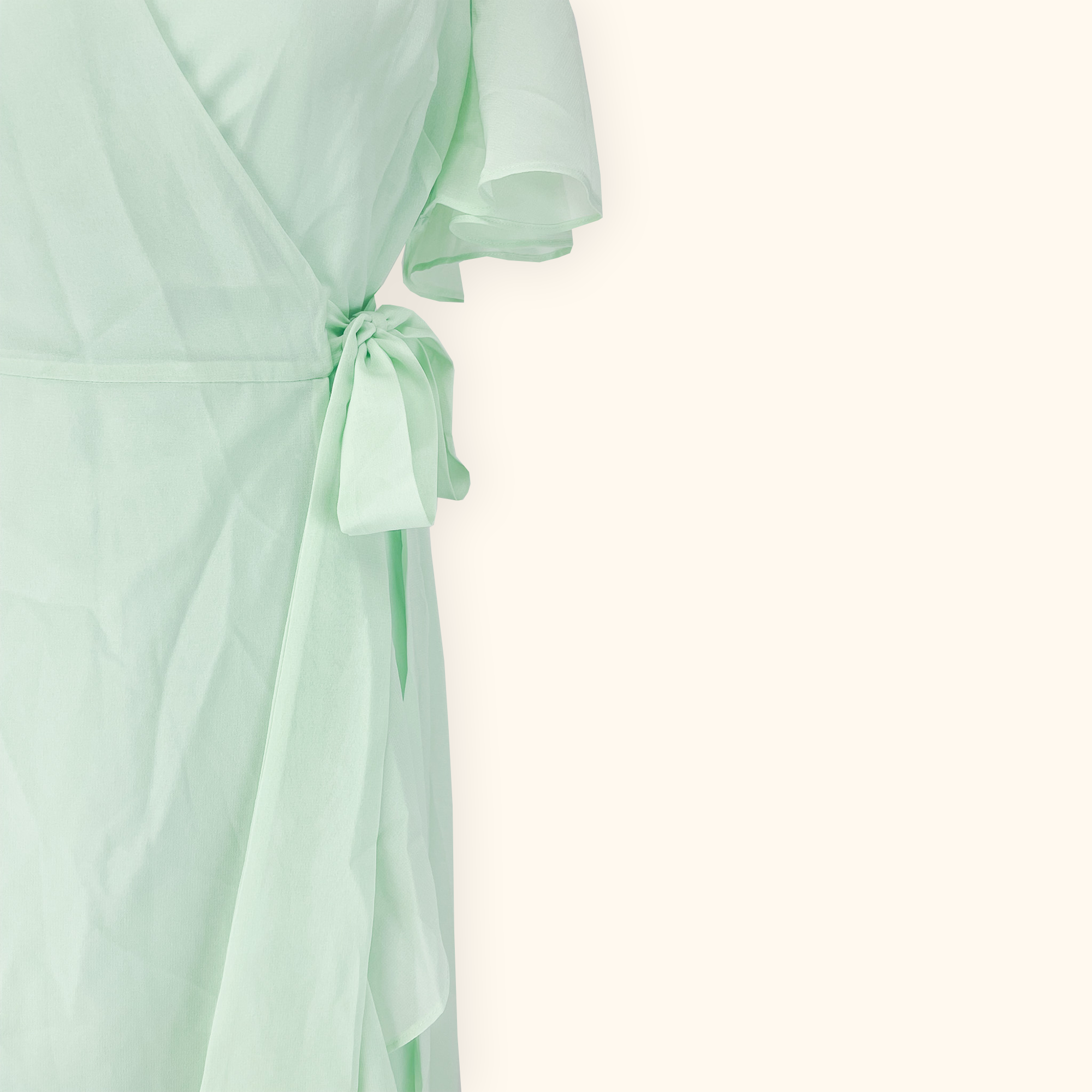 Debut Mint Green Wrap Front Occasion Maxi Dress - Size 8