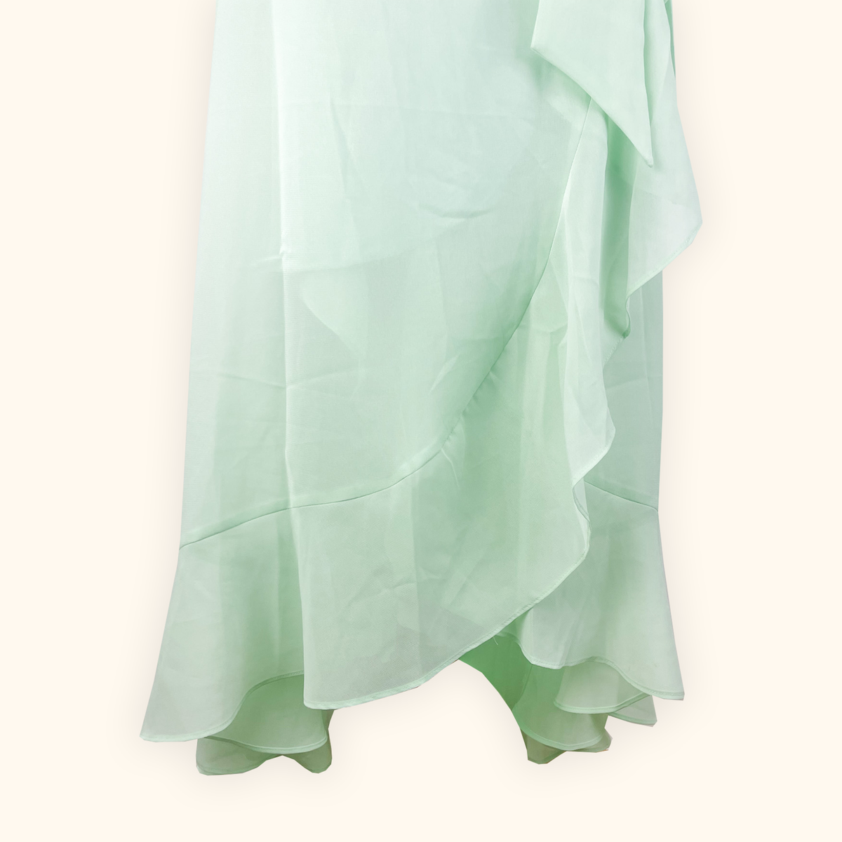 Debut Mint Green Ruffle Chiffon Maxi Dress - Size 8
