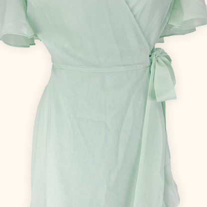 Debut Mint Green Wrap Front Occasion Maxi Dress - Size 8