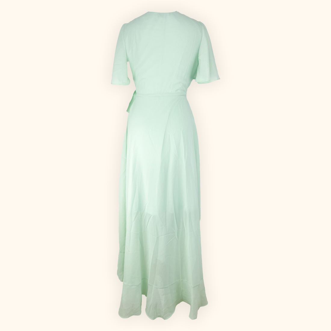 Debut Mint Green Wrap Front Occasion Maxi Dress - Size 8
