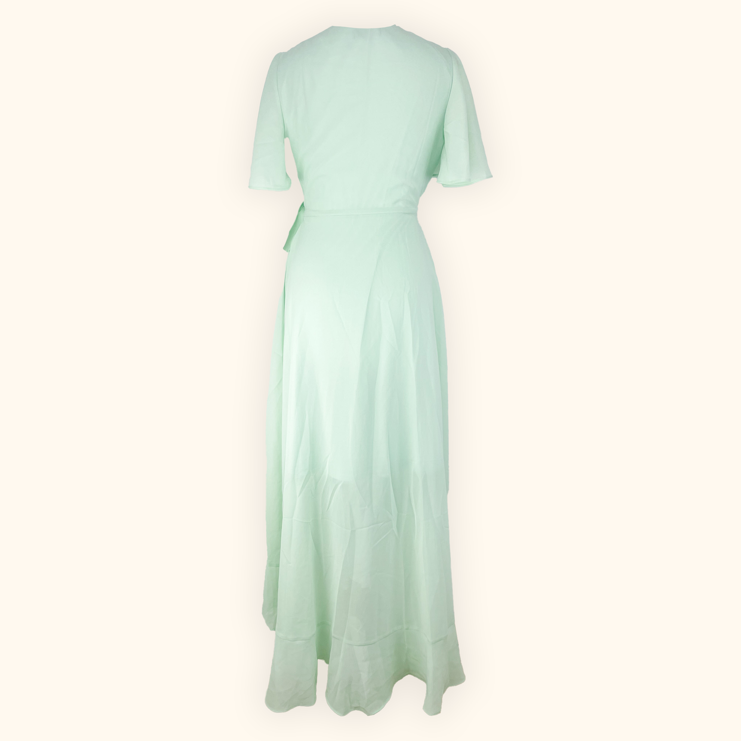 Debut Mint Green Wrap Front Occasion Maxi Dress - Size 8