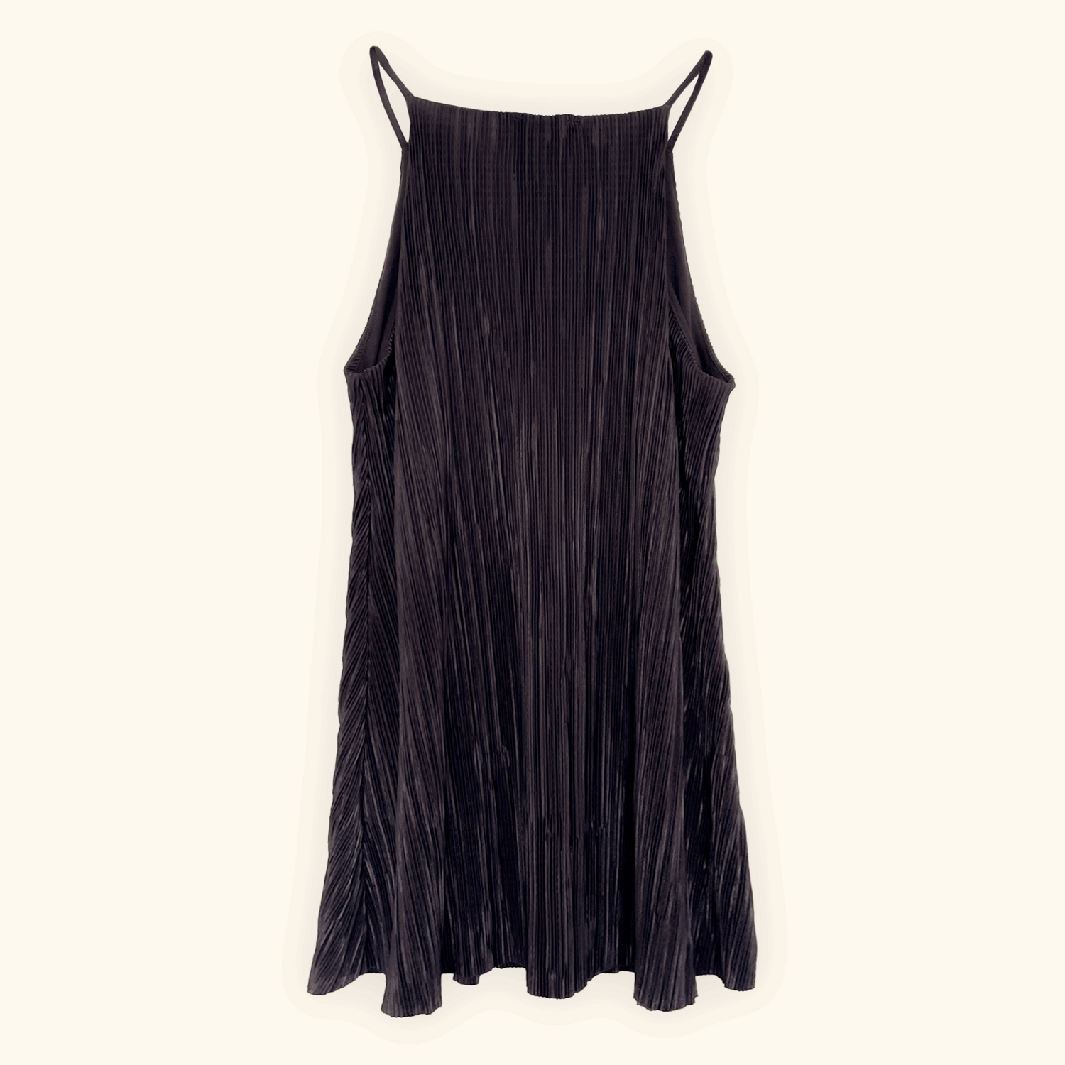 Pins and Needles Dark Grey Plisse Mini Dress - Size Small Pins and Needles