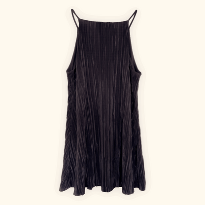 Pins and Needles Dark Grey Plisse Mini Dress - Size Small Pins and Needles