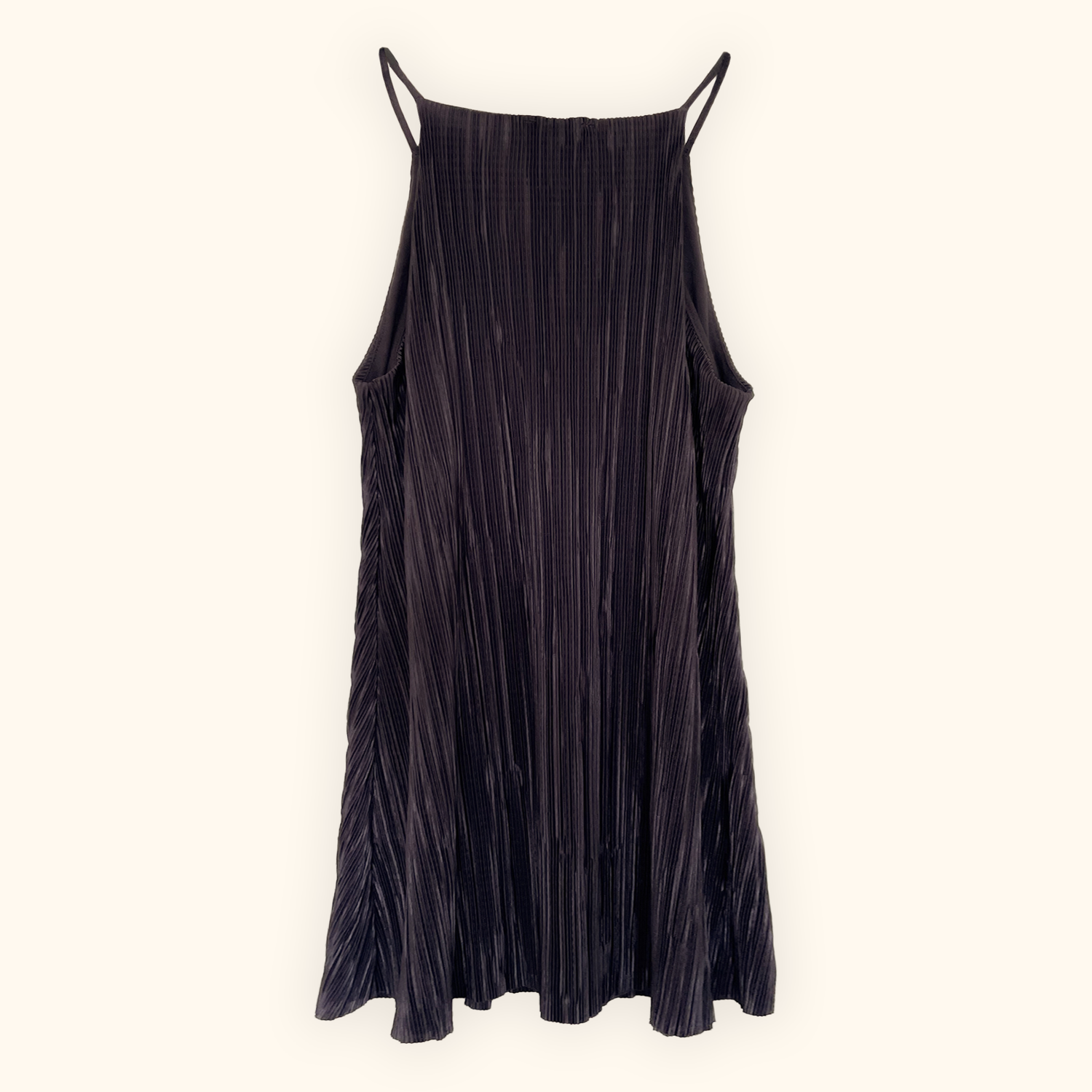 Pins and Needles Dark Grey Plisse Mini Dress - Size Small