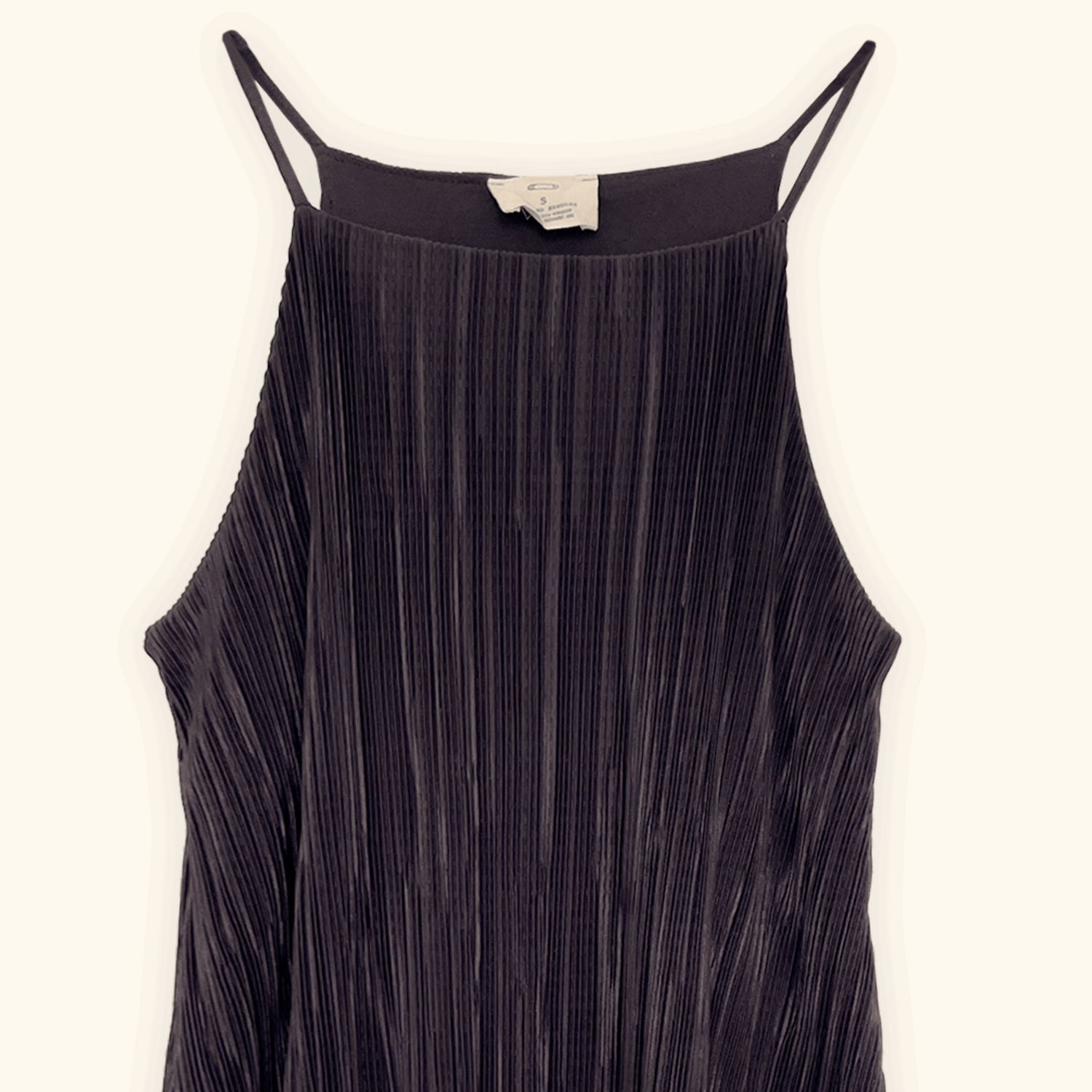 Pins and Needles Dark Grey Plisse Mini Dress - Size Small Pins and Needles