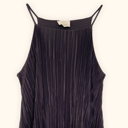 Pins and Needles Dark Grey Plisse Mini Dress - Size Small