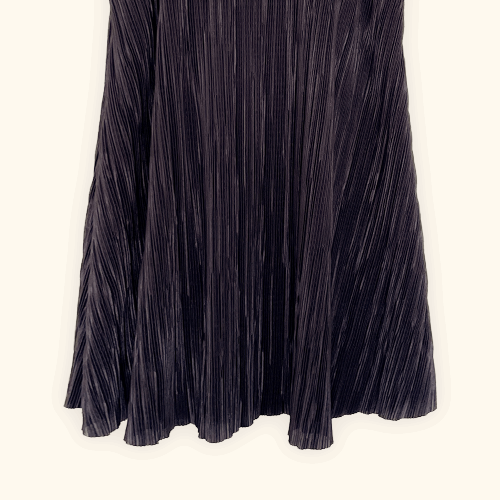 Pins and Needles Dark Grey Plisse Mini Dress - Size Small Pins and Needles