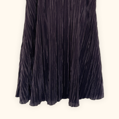 Pins and Needles Dark Grey Plisse Mini Dress - Size Small