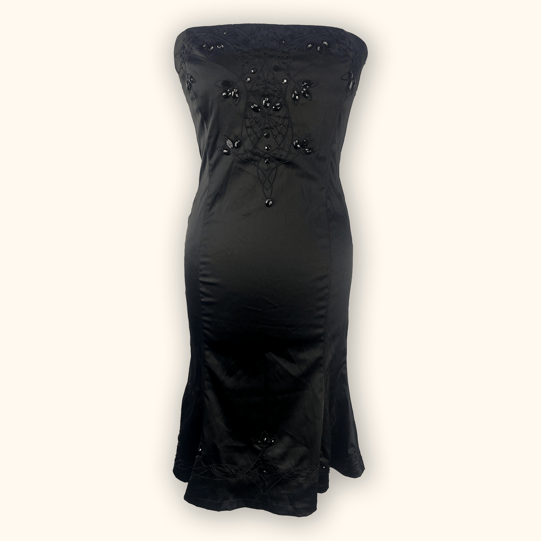 Jane Norman Y2K Strapless Black Dress - Size 12