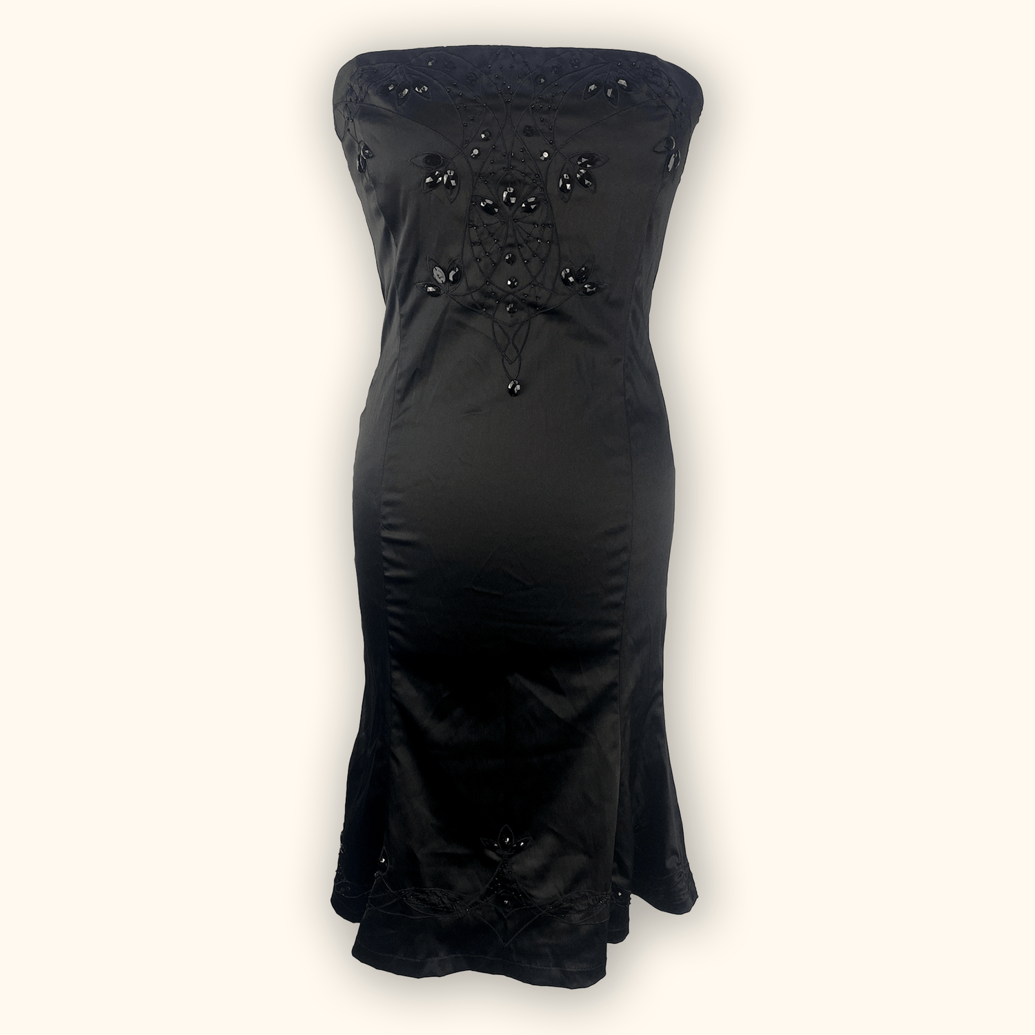 Jane Norman Y2K Strapless Black Dress - Size 12