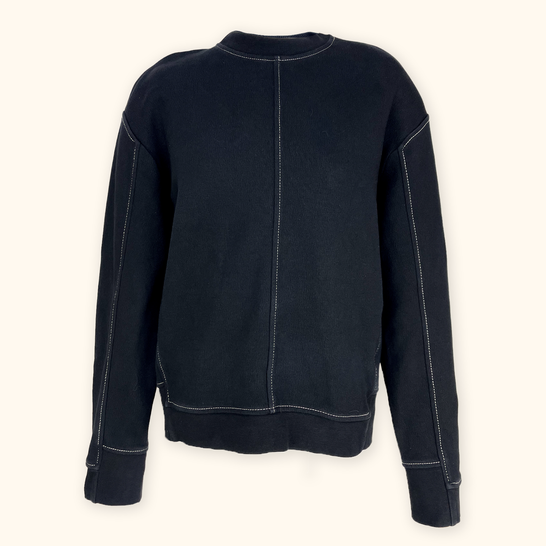 Cos Black Crewneck Sweatshirt - Size Small