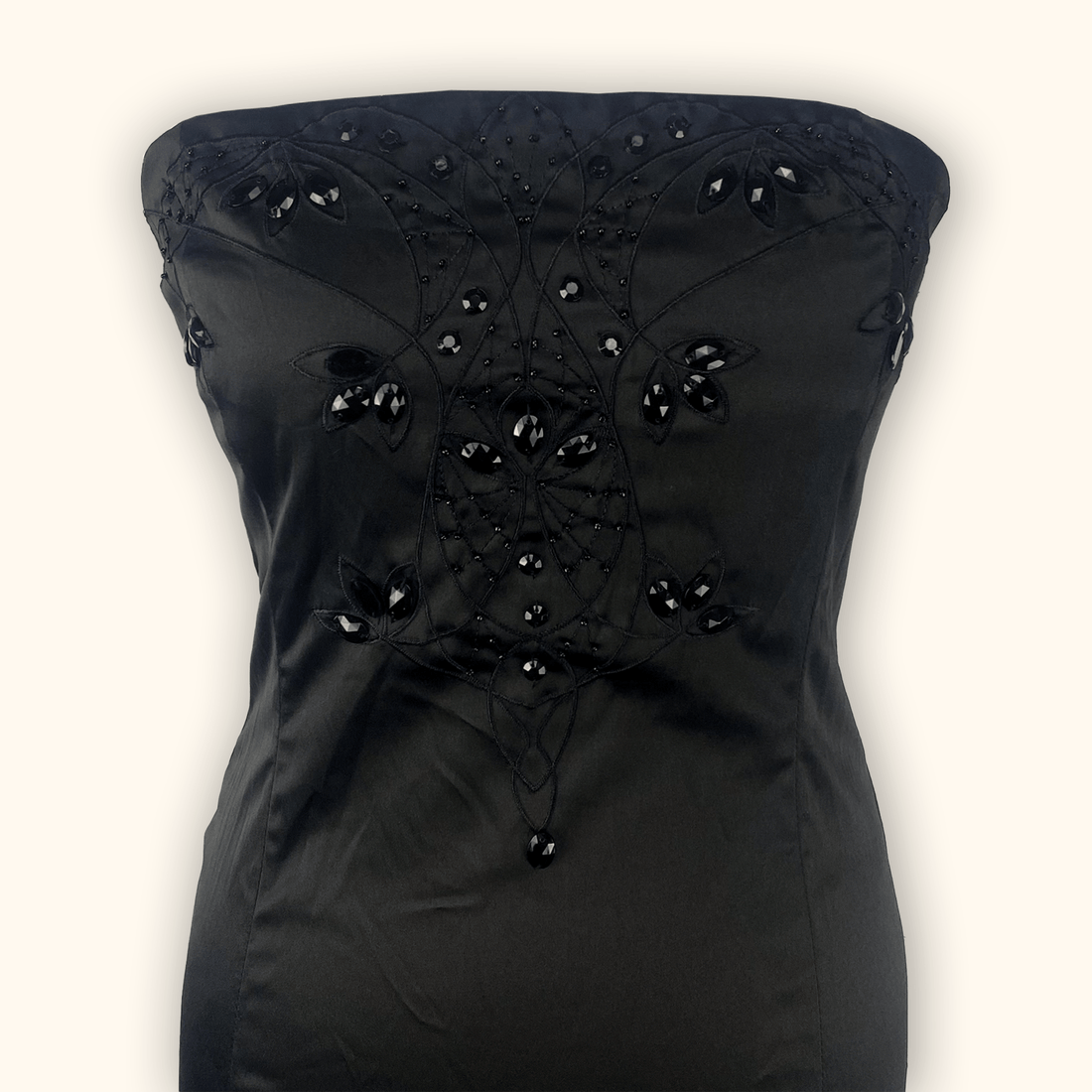 Jane Norman Y2K Strapless Black Dress - Size 12