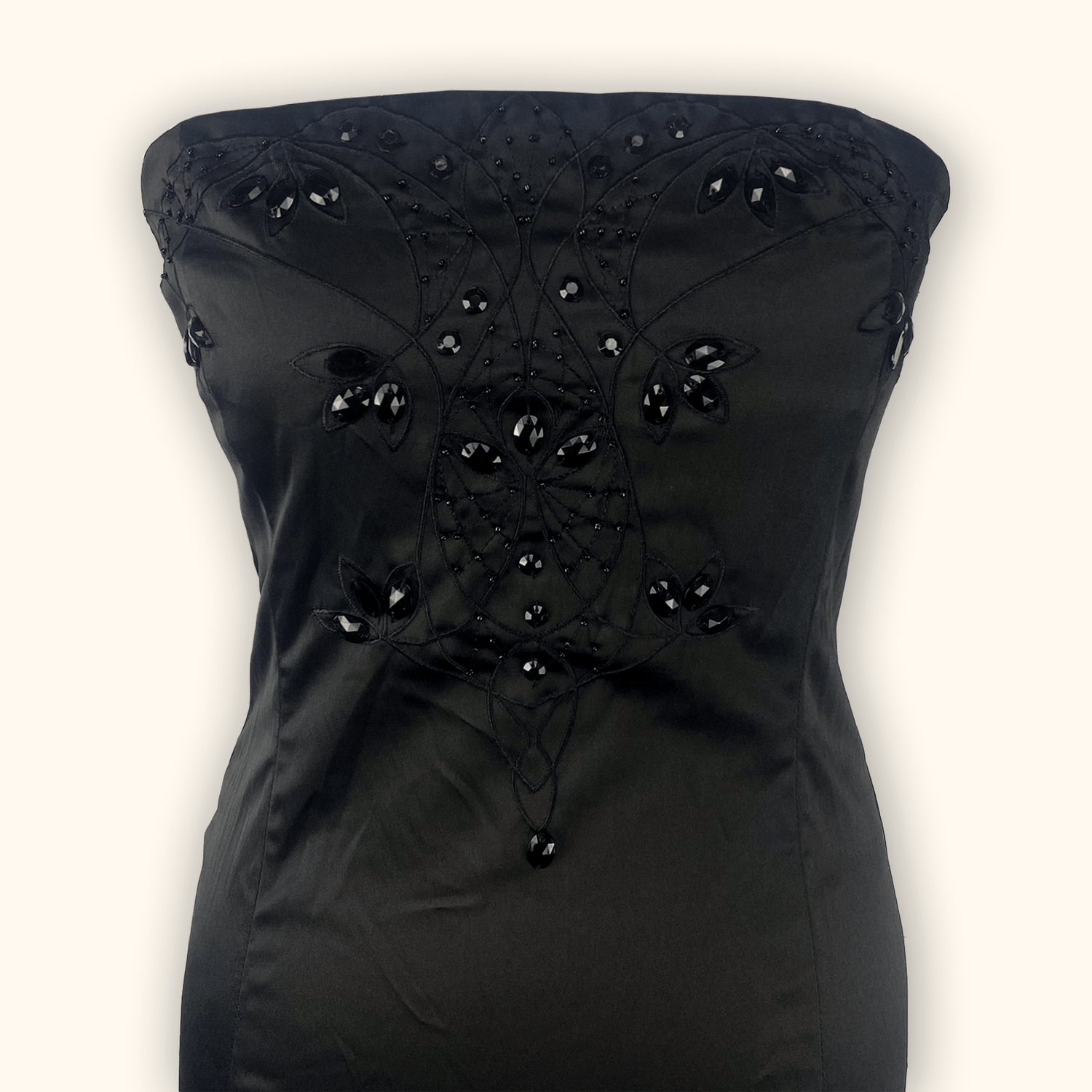 Jane Norman Y2K Strapless Black Dress - Size 12