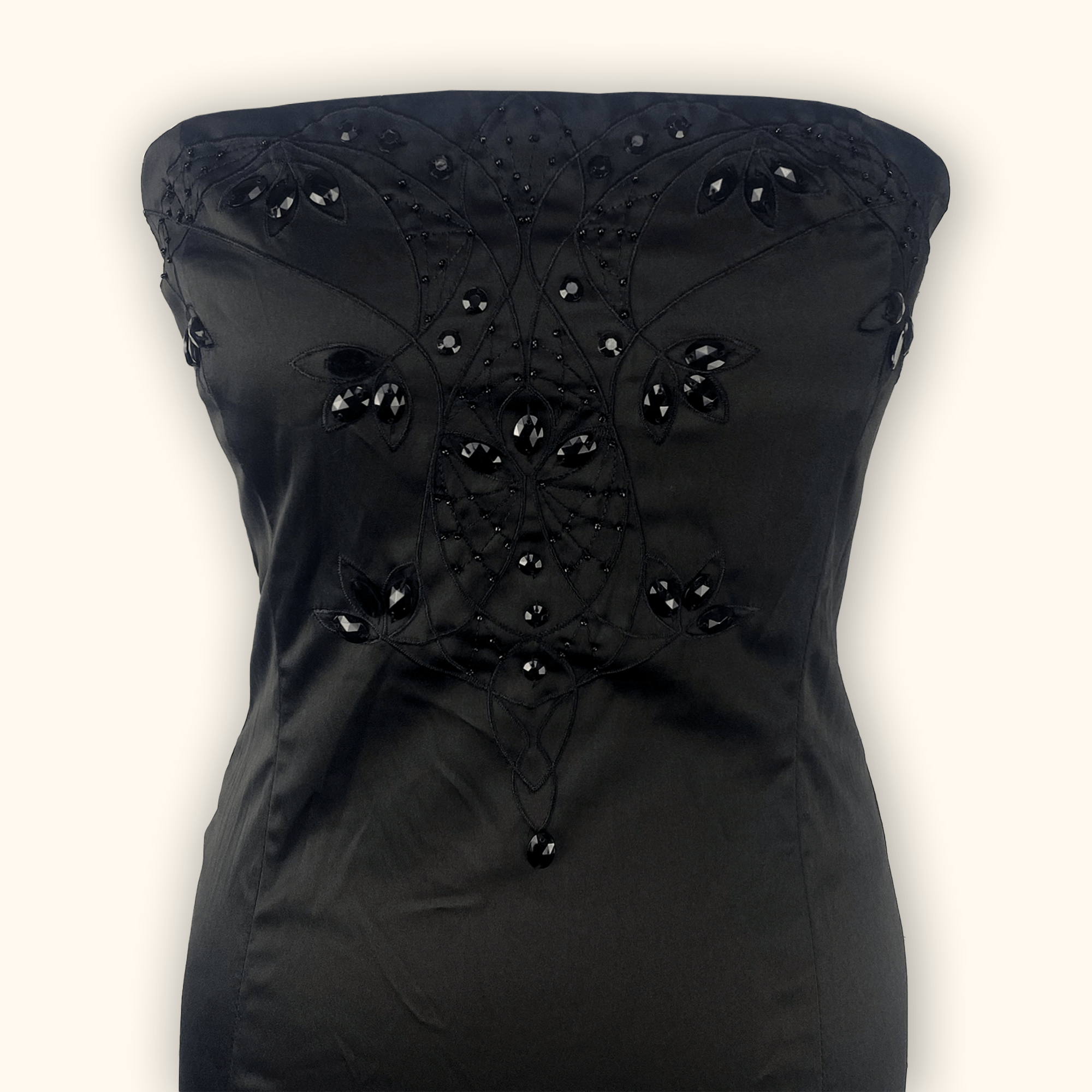Jane Norman Y2K Strapless Black Dress - Size 12