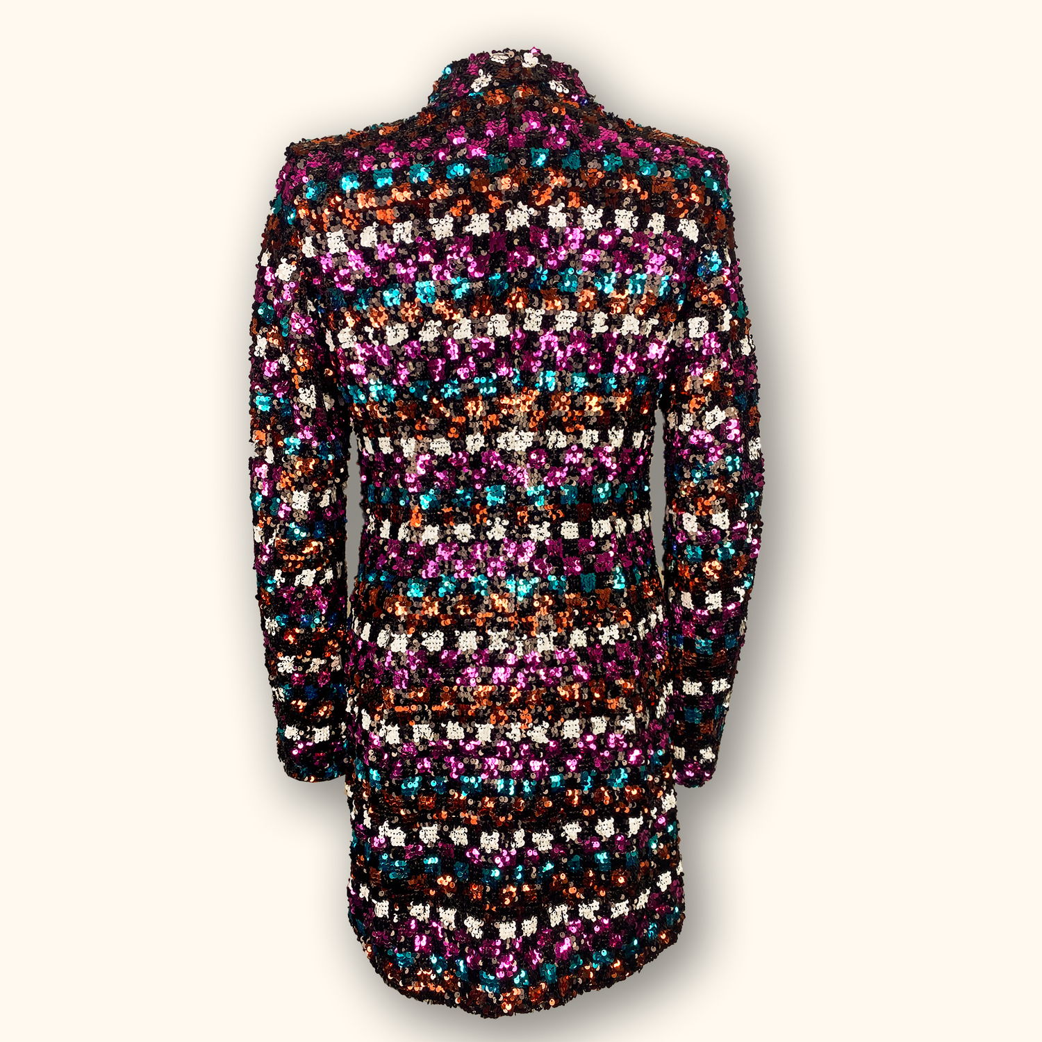 River Island Colourful Sequin Blazer Dress - Size 10 Sunshine Thrift River Island Colourful Sequin Blazer Dress - Size 10 Sunshine Thrift