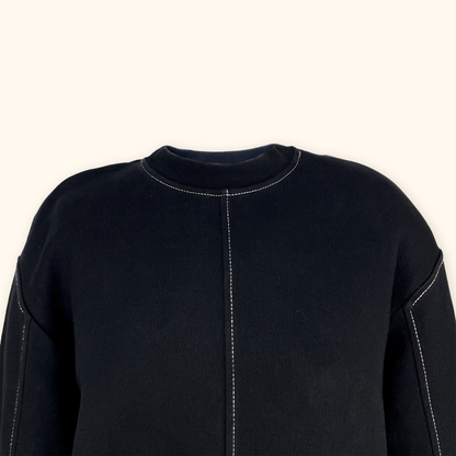 Cos Black Crewneck Sweatshirt - Size Small