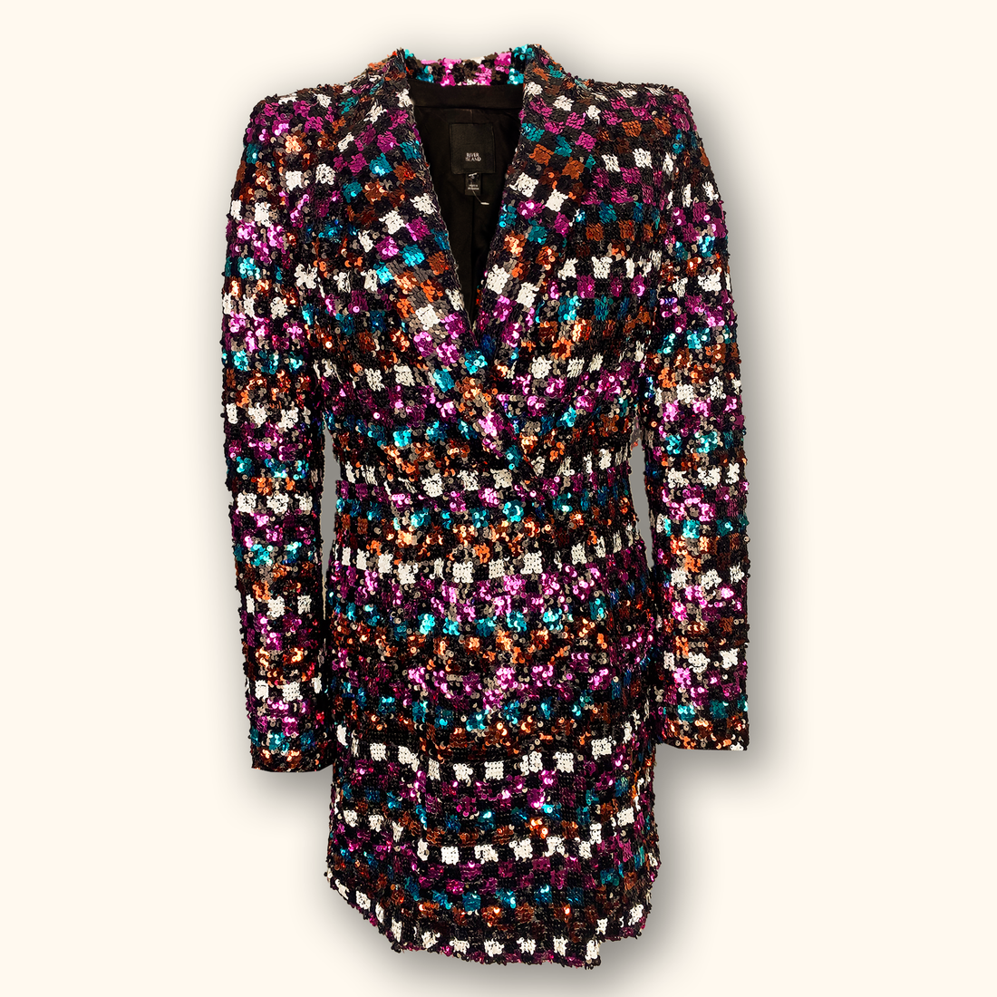 River Island Colourful Sequin Blazer Dress - Size 10 -  - Dresses