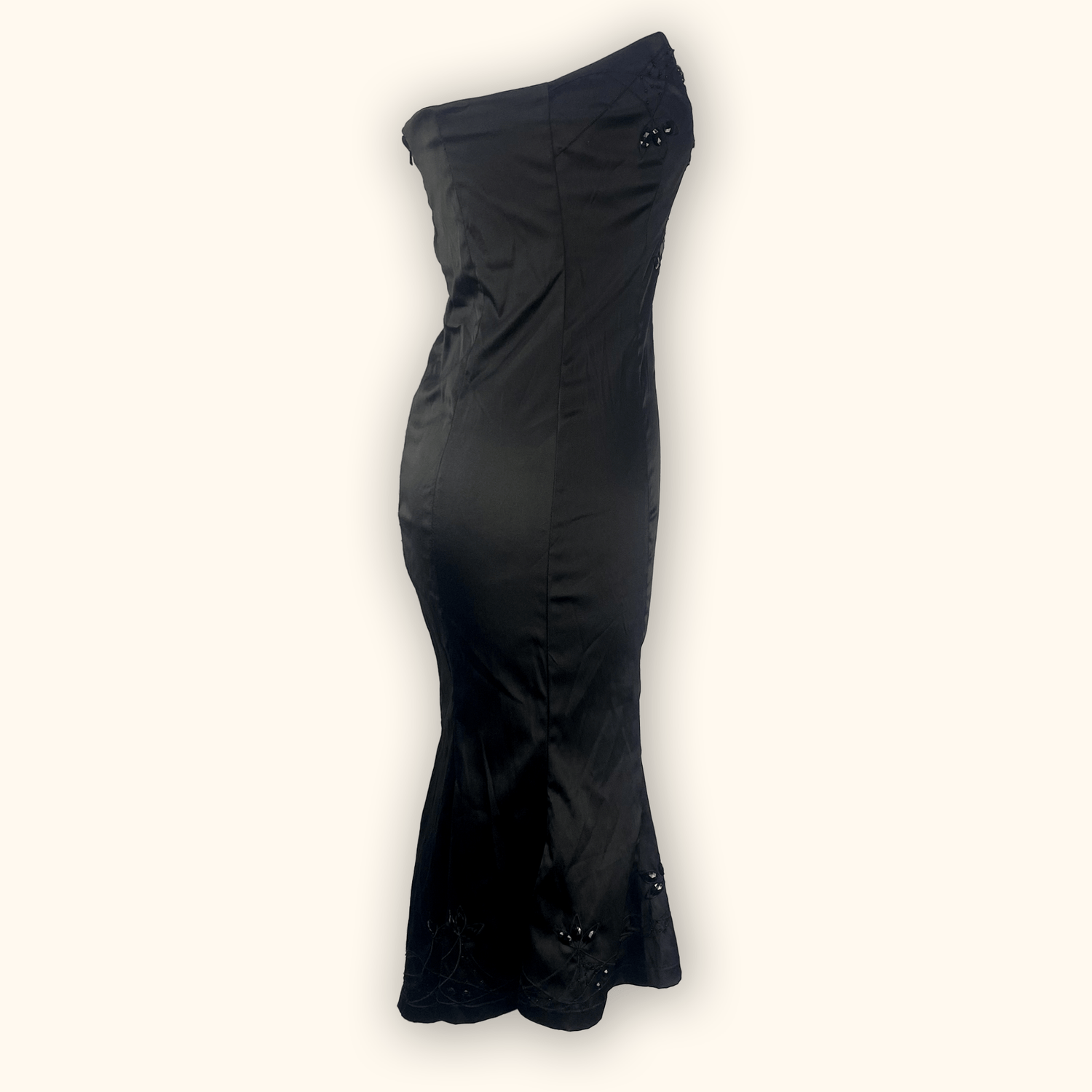 Jane Norman Y2K Strapless Black Dress - Size 12
