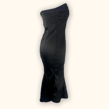 Jane Norman Y2K Strapless Black Dress - Size 12