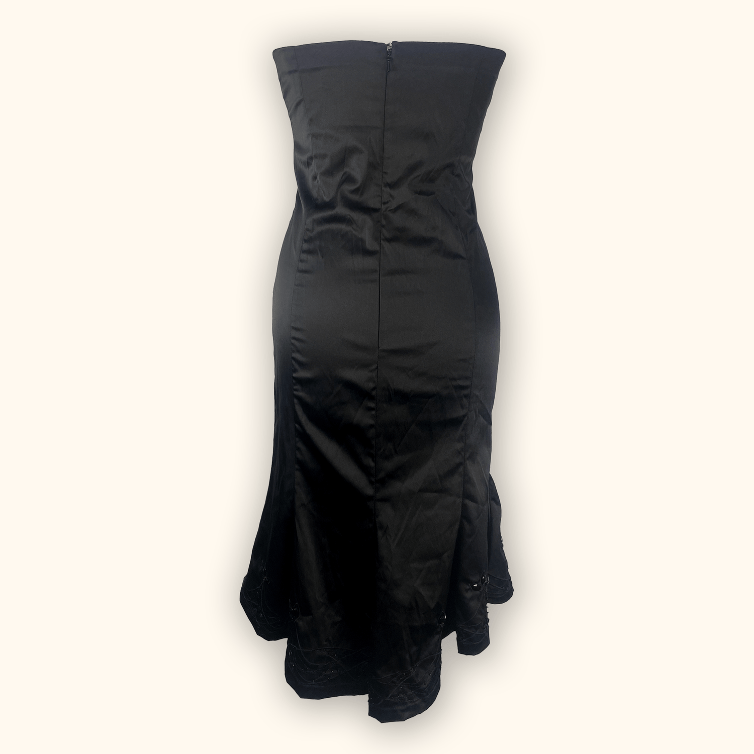 Jane Norman Y2K Strapless Black Dress - Size 12